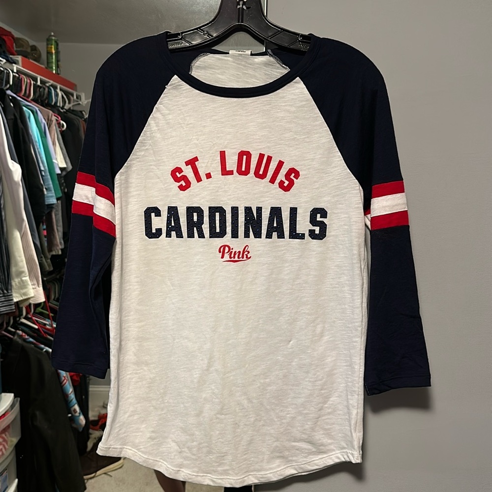 St. Louis cardinals Pink 3/4 sleeve shirt